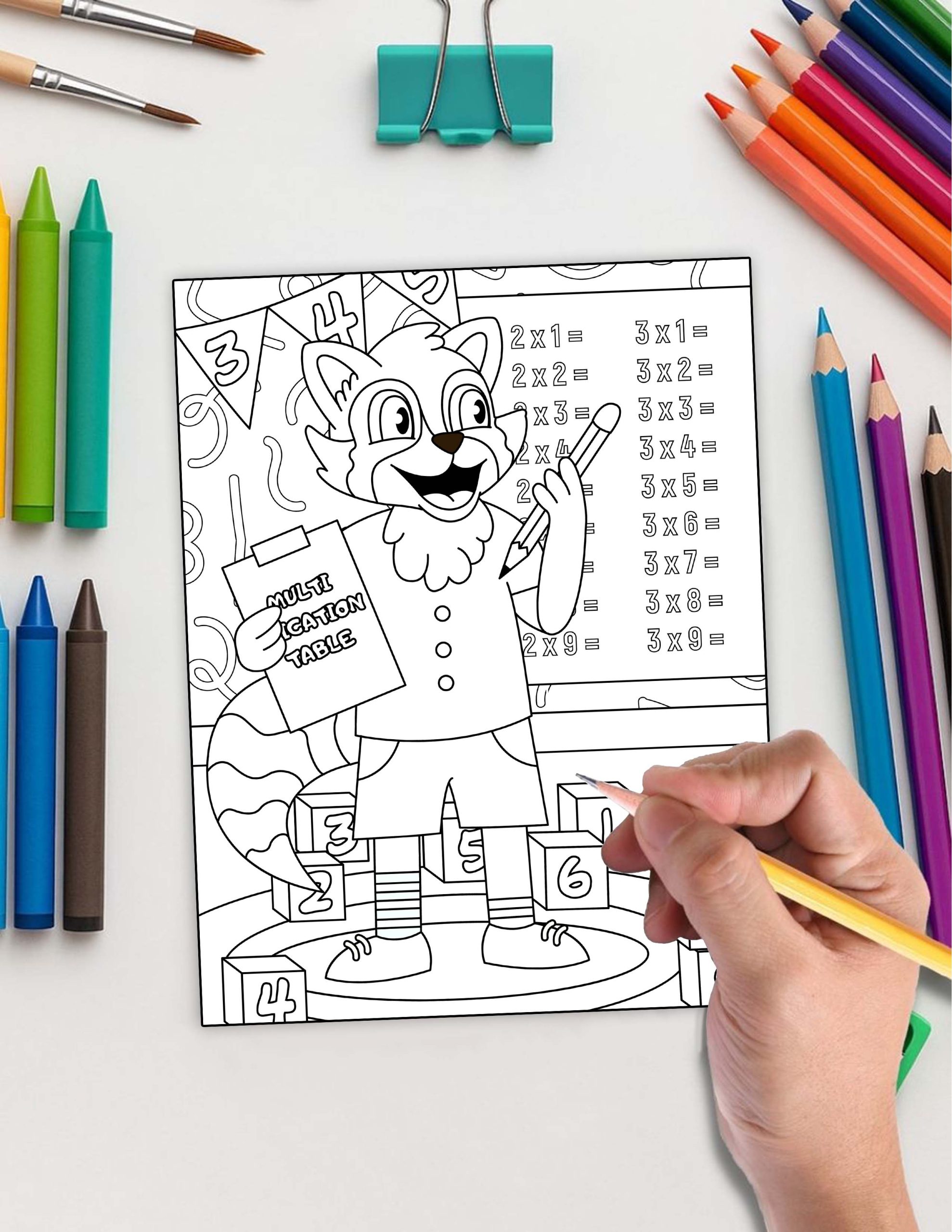 Animals - Math-Loving Animals - 30 Coloring Pages - Image 5