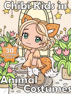 Chibi - Chibi Kids in Animal Costumes - 30 Coloring Pages