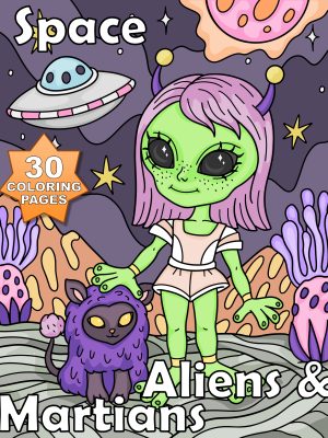 Space – Aliens & Martians - 30 Coloring Pages