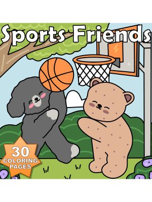 Bold & Easy – Sports Friends - 30 Coloring Pages