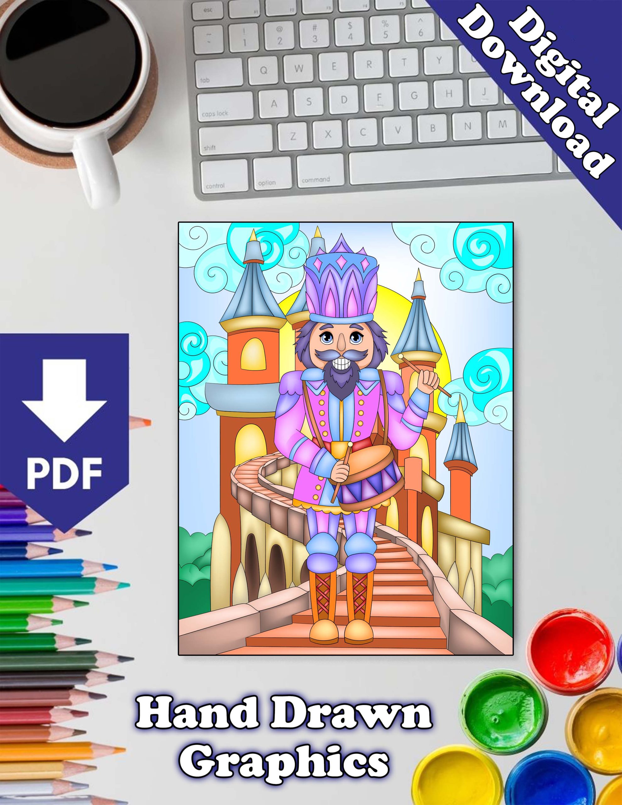 Story - The Nutcracker - 30 Holiday Coloring Pages - Image 2
